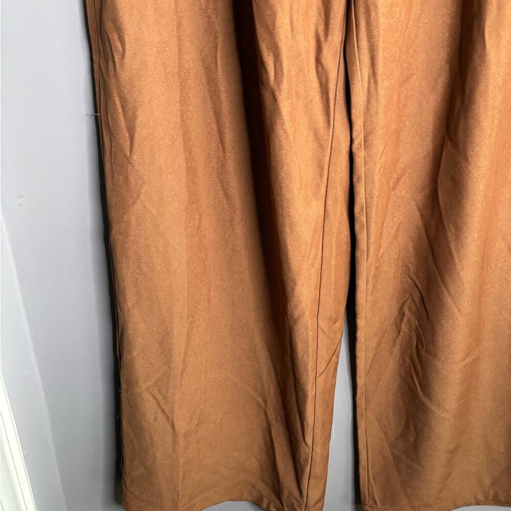 Cider Brown Wide Leg High Rise Pants Pockets Small - Picture 3 of 5